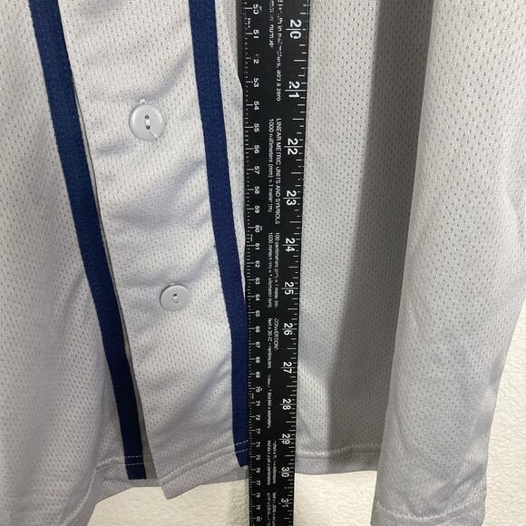 San Diego Padres Jersey Mens Large Gray Navy MLB Baseball Carlos Quentin 18 - Picture 10 of 14